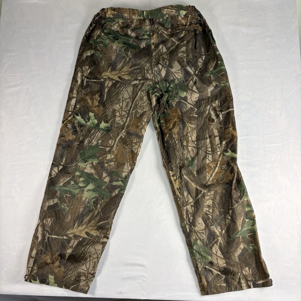 Realtree-Style Camo Hunting Outfit — Quarter-Zip Pullover + Pants, Men's Size L - Picture 10 of 12